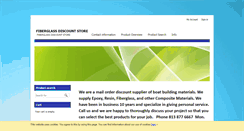 Desktop Screenshot of fiberglassdiscountstore.com